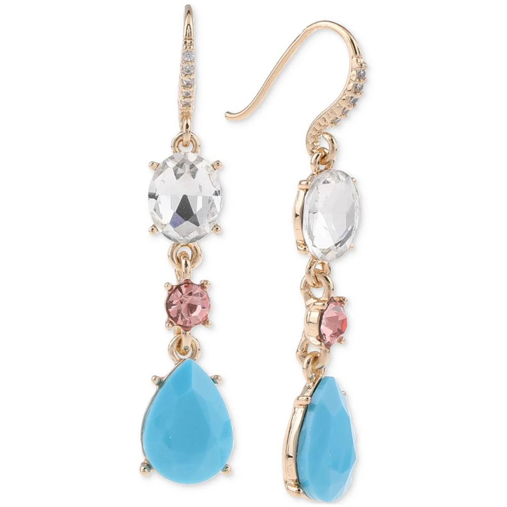 商品Charter Club|Gold-Tone Crystal China Blue Drop Earrings, Created for Macy's,价格¥56,第1张图片