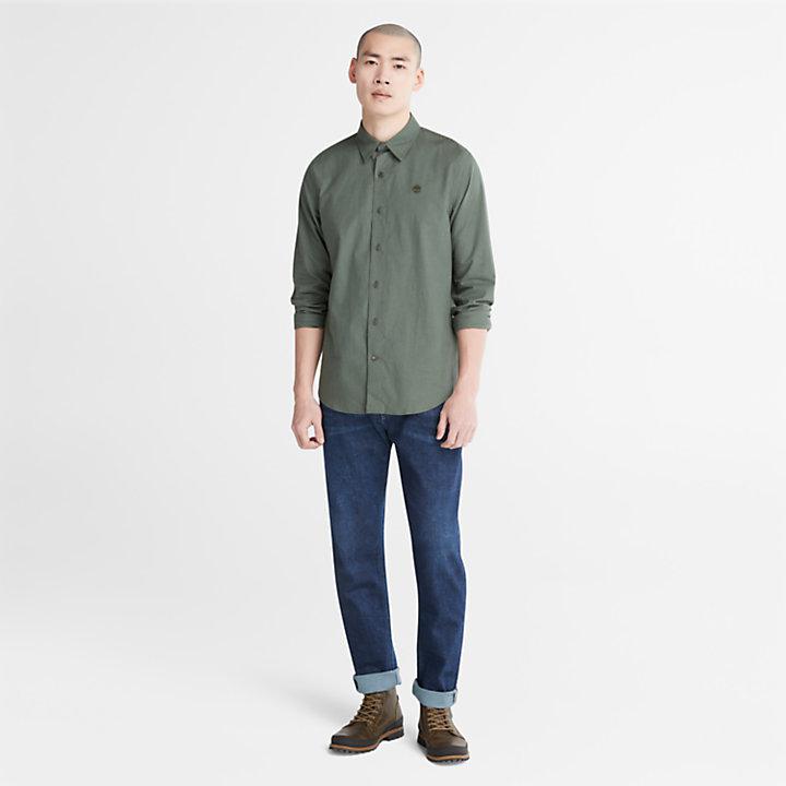 Lightweight Flannel Shirt for Men in Green商品第3张图片规格展示