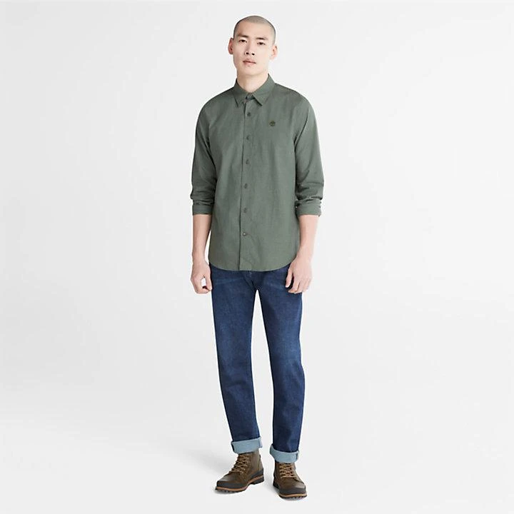 商品Timberland|Lightweight Flannel Shirt for Men in Green,价格¥580,第3张图片详细描述