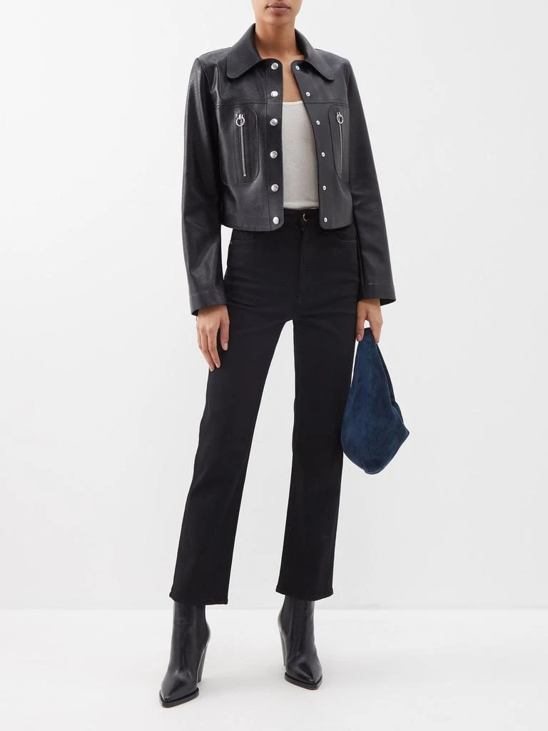 商品Stella McCartney|Press-stud faux-leather biker jacket,价格¥4062,第2张图片详细描述