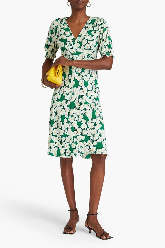 商品Diane von Furstenberg|女士 Jemma 花卉印花绉纱中长连衣裙,价格¥763,第2张图片详细描述