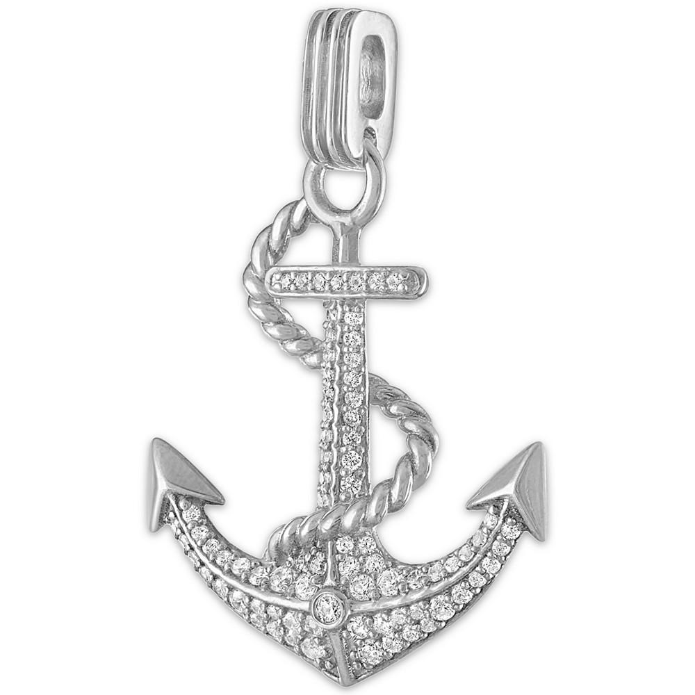 Cubic Zirconia Anchor Pendant in Sterling Silver, Created for Macy's商品第2张图片规格展示