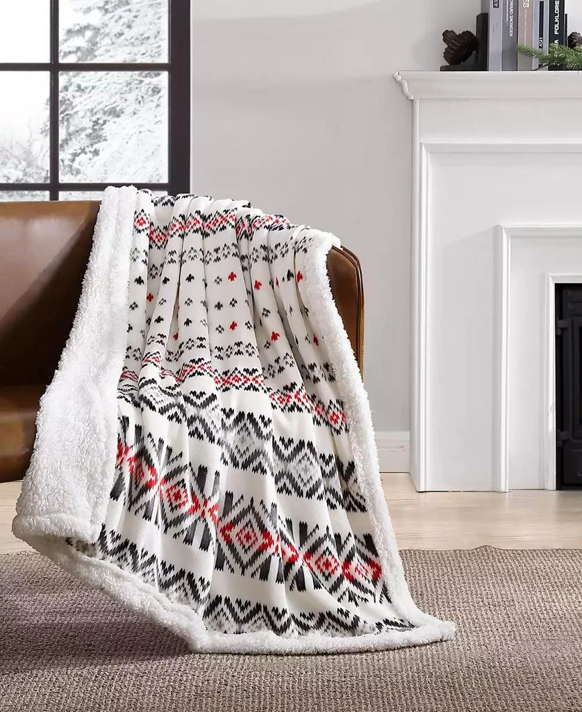 商品Eddie Bauer|Mountain Village Ultra Soft Plush Fleece Reversible Throw, 60" x 50",价格¥241,第5张图片详细��描述