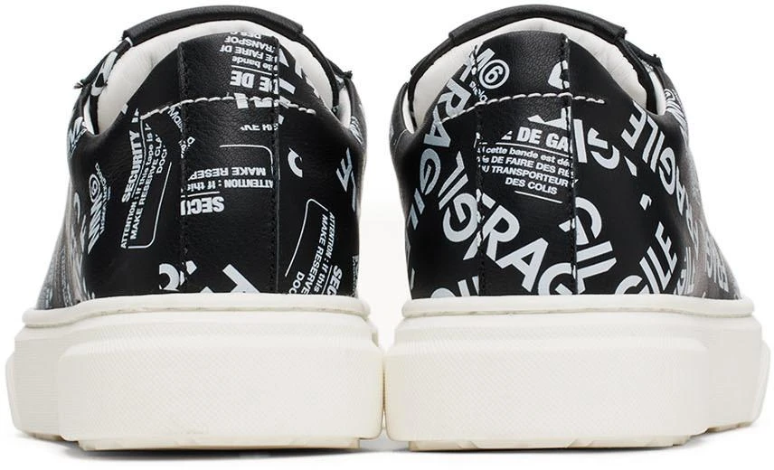 商品MAISON MARGIELA|Kids Black All Over Logo Sneakers,价格¥636,第2张图片详细描述