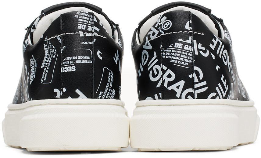 商品MAISON MARGIELA|Kids Black All Over Logo Sneakers,价格¥2012,第4张图片详细描述