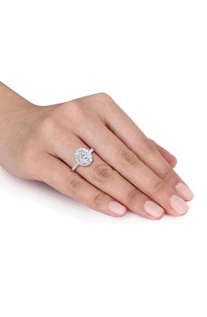 商品DELMAR|Sterling Silver Created Moissanite Engagement Style Ring,价格¥2547,第5张图片详细描述