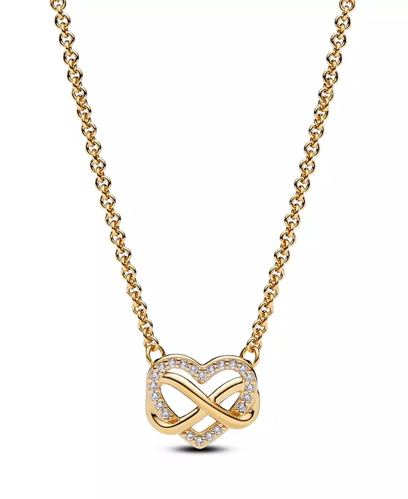 商品PANDORA|Sparkling Infinity Heart Collier Necklace,价格¥936,第1张图片