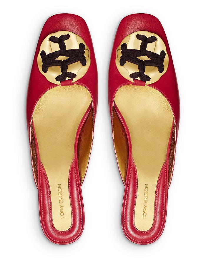商品Tory Burch|Women's Patos Logo Kitten Heel Mules,价格¥1570,第5张图片详细描述