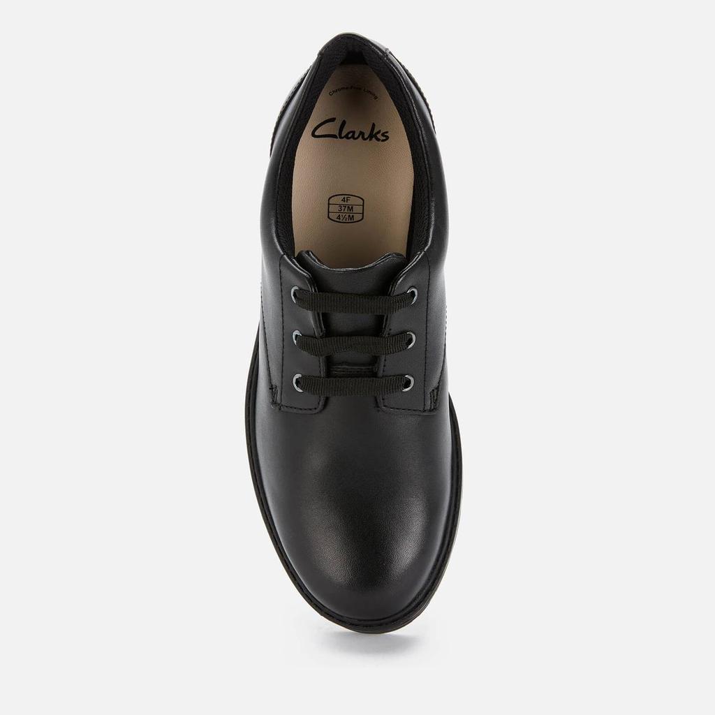 Clarks Dempster Lace Youth School Shoes - Black Leather商品第3张图片规格展示