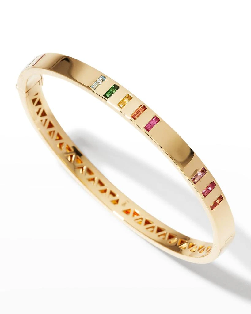 商品Harwell Godfrey|18k Yellow Gold Baguette Sapphire Bangle,价格¥56167,第4张图片详细描述