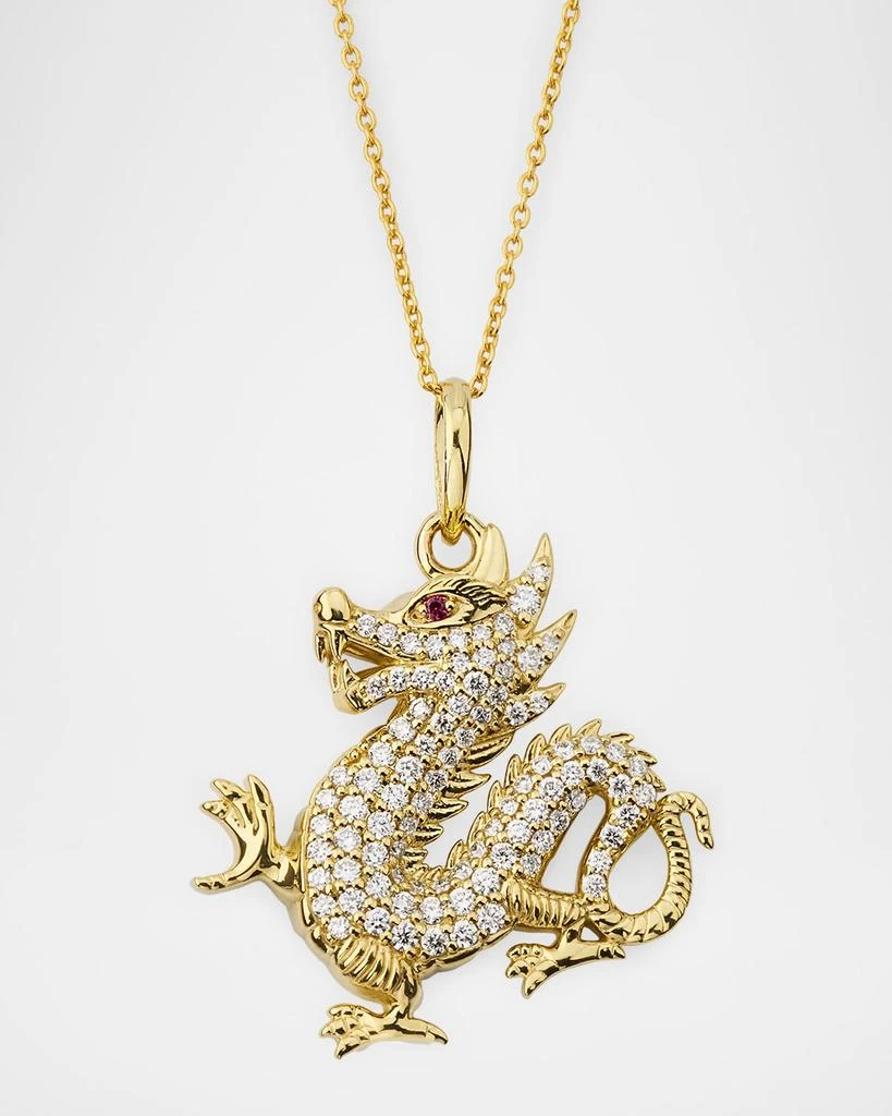商品Roberto Coin|18K Yellow Gold Diamond Dragon Pendant Necklace,价格¥32003,第1张图片