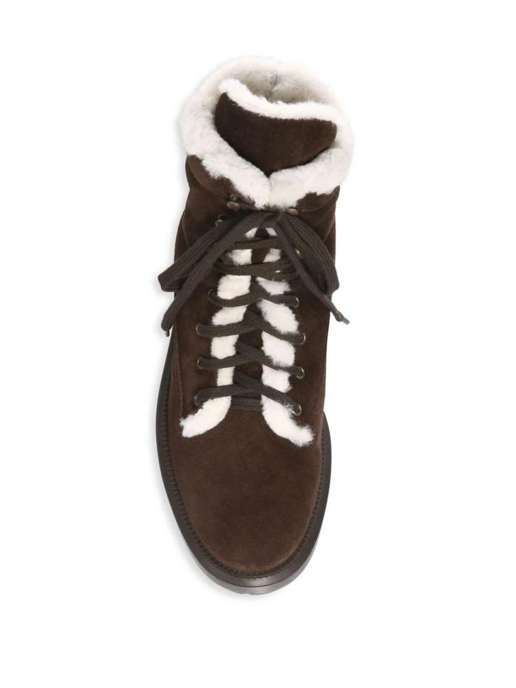 商品Aquatalia|Lenore Shearling & Suede Lace-Up Boots,价格¥1350,第4张图片详细描述