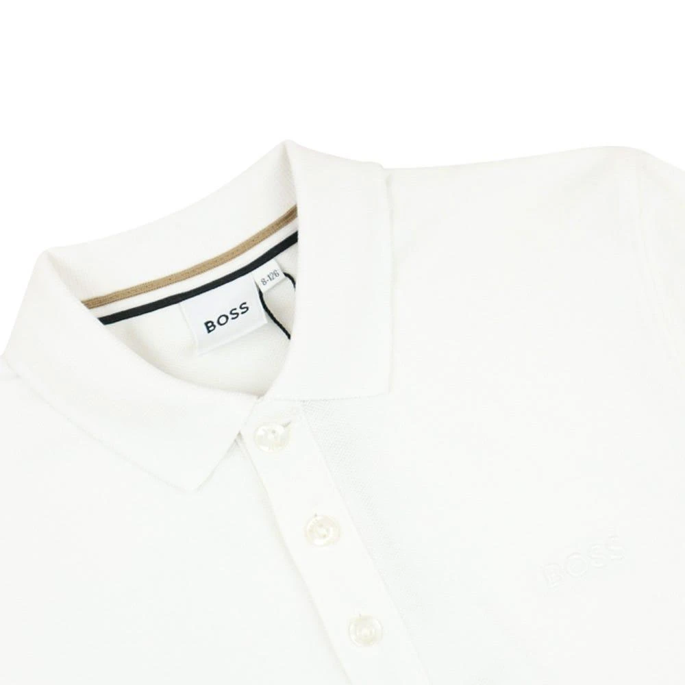 商品Hugo Boss|White Embroidered Logo Short Sleeve Polo Shirt,价格¥217,第2张图片详细描述