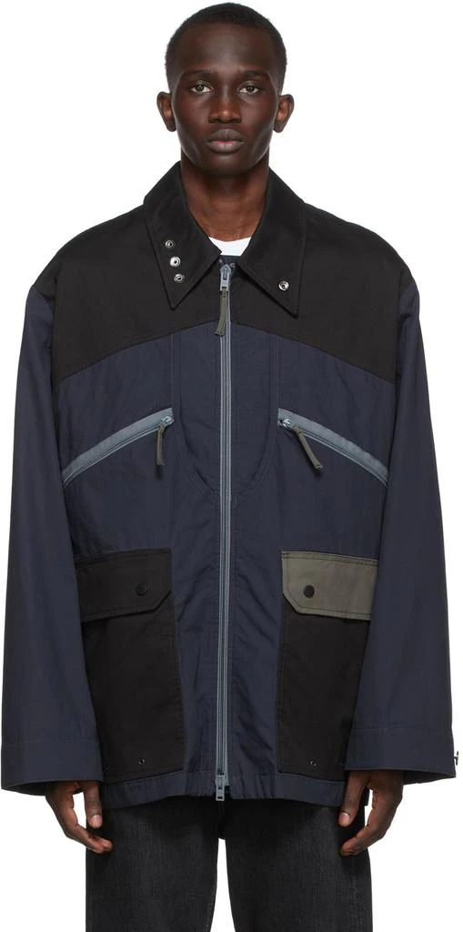 商品Acne Studios|Black & Navy Casual Cotton Jacket,价格¥3300,第1张图片