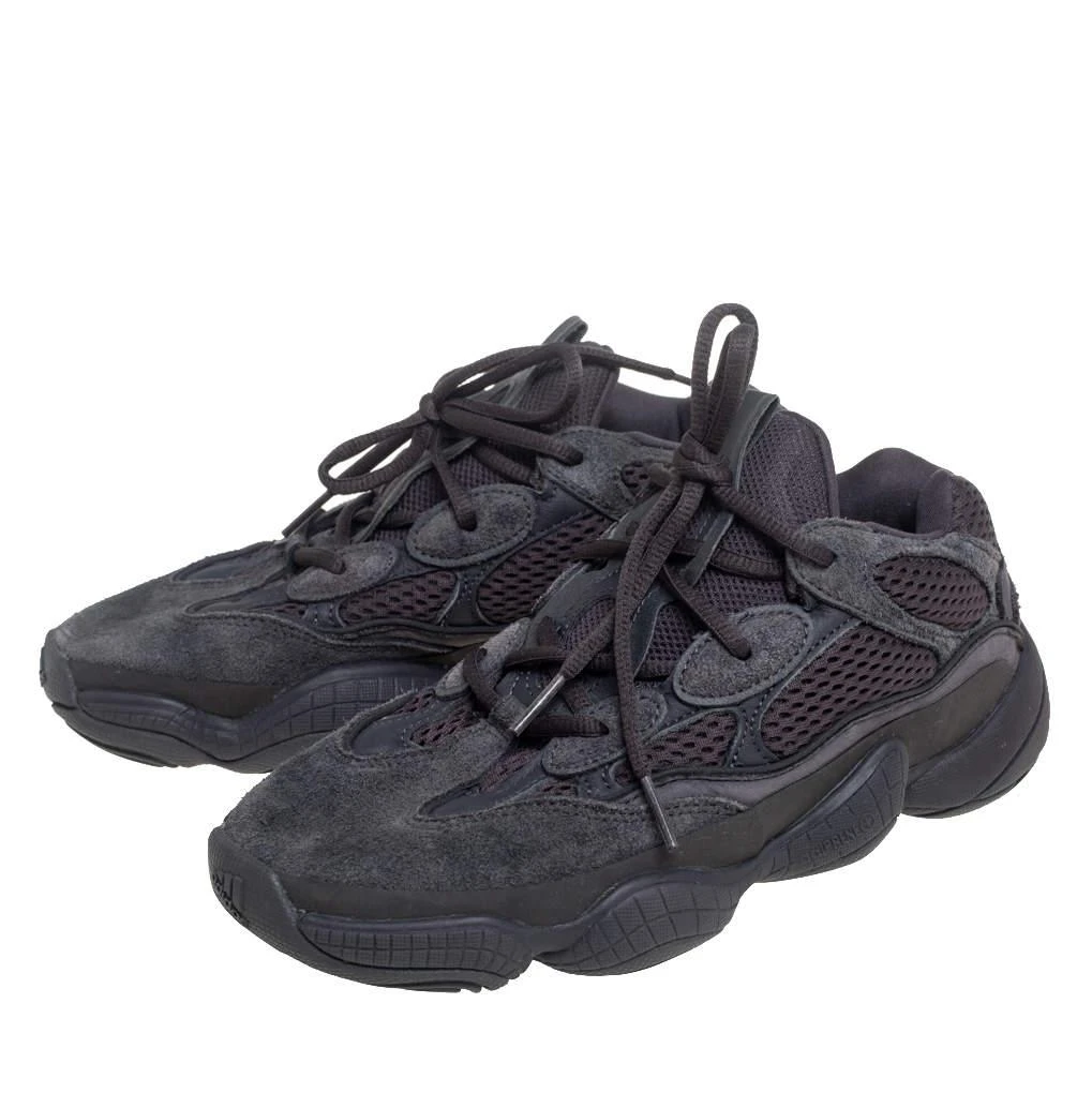 商品[二手商品] YEEZY|Yeezy x Adidas Black Suede and Mesh 500 Utility Black Sneakers 38 2/3,价格¥1215,第4张图片详细描述