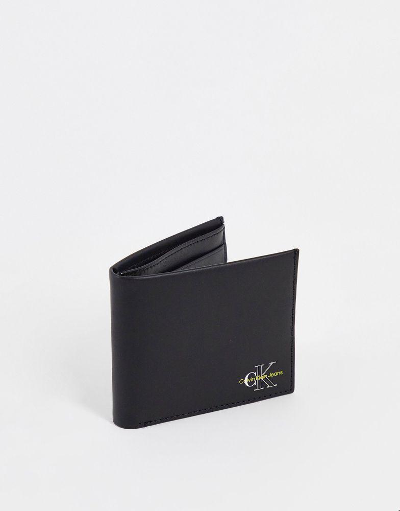 Calvin Klein Jeans three tone bifold wallet in black商品第1张图片规格展示