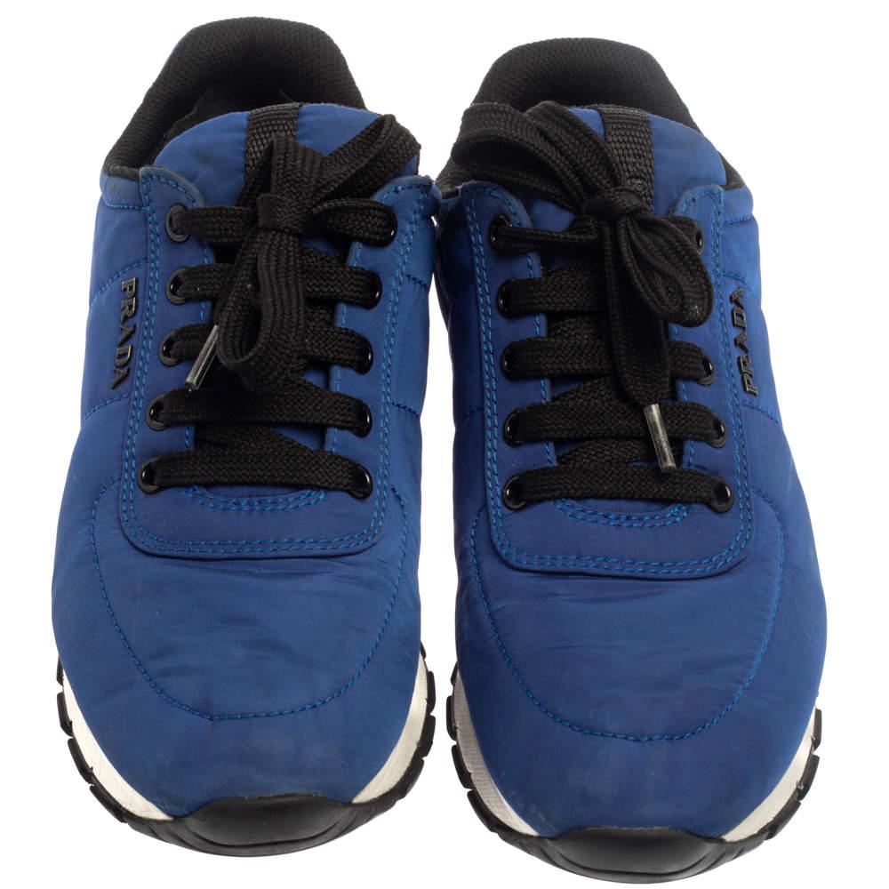 Prada Sport Blue Nylon Low Top Sneakers Size 37.5商品第3张图片规格展示