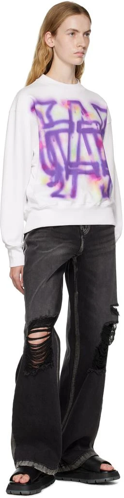 商品We11done|White Rainbow Symbol Sweatshirt,价格¥922,第4张图片详细描述