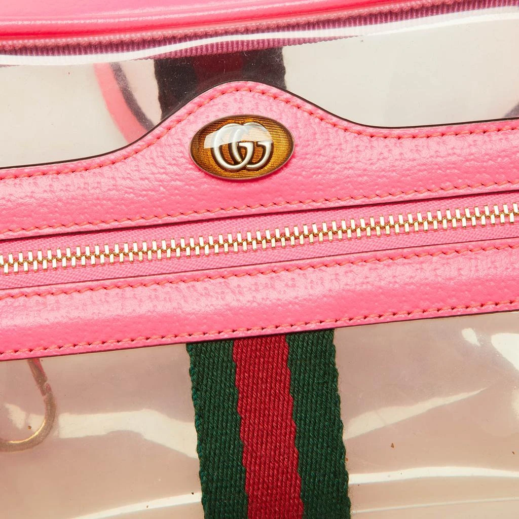 商品[二手商品] Gucci|Gucci Neon Pink Leather and PVC Mini Ophidia Crossbody Bag,价格¥5202,第5张图片详细描述