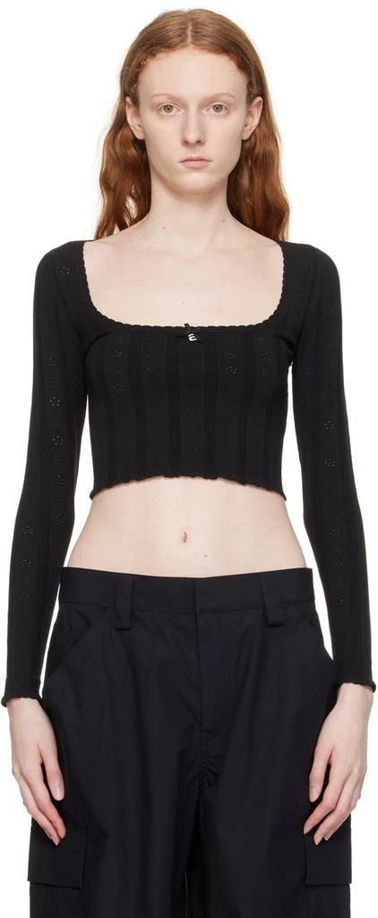 商品Alexander Wang|Black Hardware Long Sleeve T-Shirt,价格¥1122,第1张图片