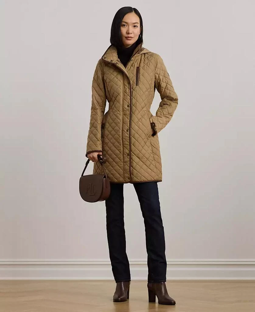 商品Ralph Lauren|女款中长款菱形绗缝外套,价格¥1760,第3张图片详细描述