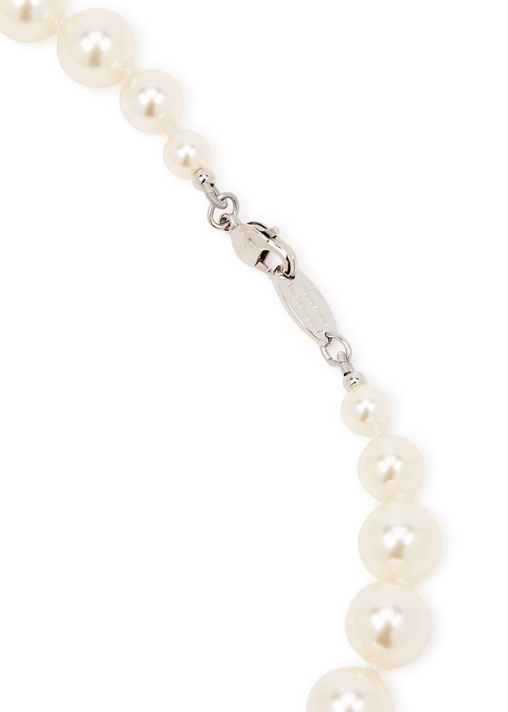 One Row Bas Relief faux pearl choker商品第4张图片规格展示