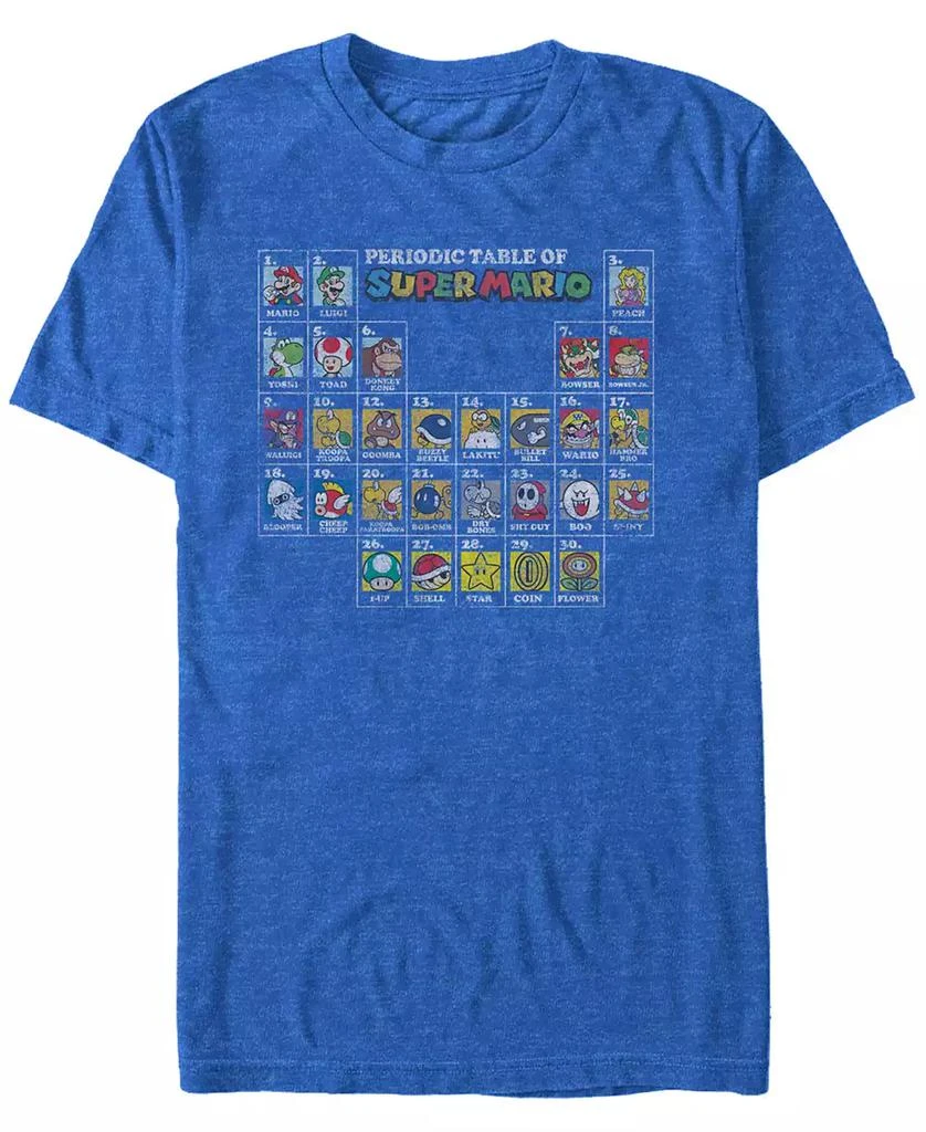 商品Nintendo|Nintendo Men's Super Mario The Super Periodic Table Short Sleeve T-Shirt,价格¥193,第1张图片