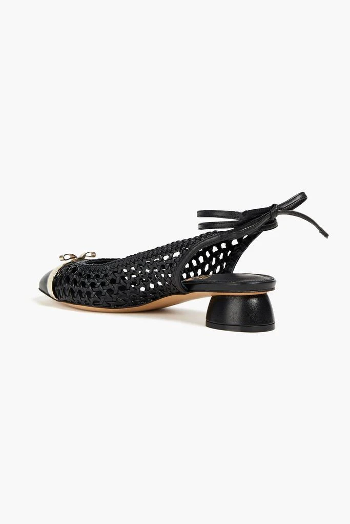 商品Salvatore Ferragamo|Athena bow-embellished woven leather ballet flats,价格¥3089,第3张图片详细描述