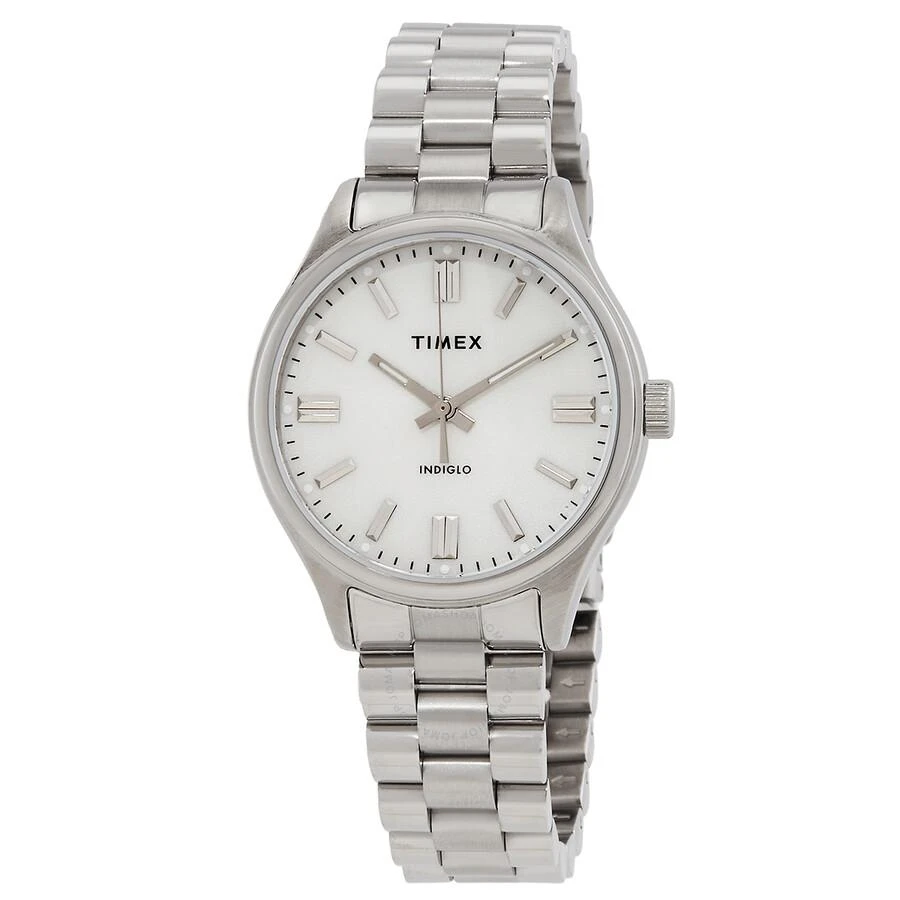 商品Timex|Waterbury Quartz Silver Dial Ladies Watch TW2W40500,价格¥577,第1张图片