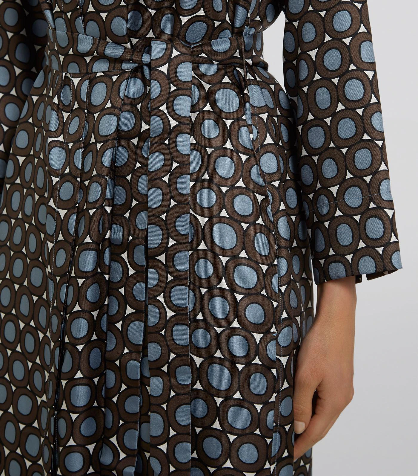 商品Max Mara|Silk Geometric Shirt Dress,价格¥4691,第3张图片详细描述