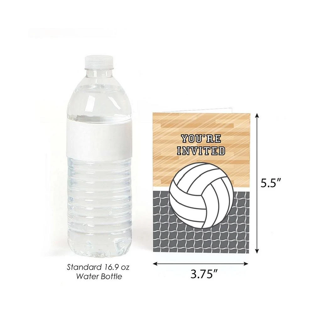 商品Big Dot of Happiness|Bump, Set, Spike - Volleyball Fill In Baby Shower or Birthday Invitations (8 ct),价格¥97,第3张图片详细描述