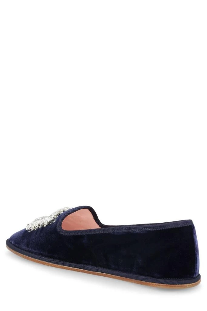 商品Roger Vivier|Roger Vivier Viv' Slippers Embroidered Buckle Loafers,价格¥6144,第3张图片详细描述