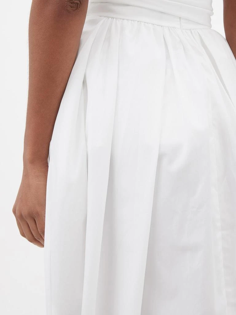 商品CECILIE BAHNSEN|Junita waist-sash cotton-poplin midi skirt,价格¥4832,第3张图片详细描述