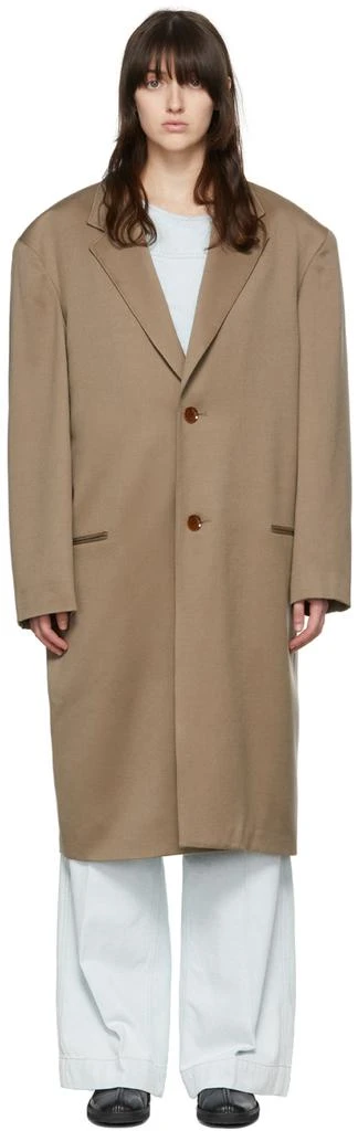 商品Lemaire|Taupe Wool Trench Coat,价格¥3378,第1张图片