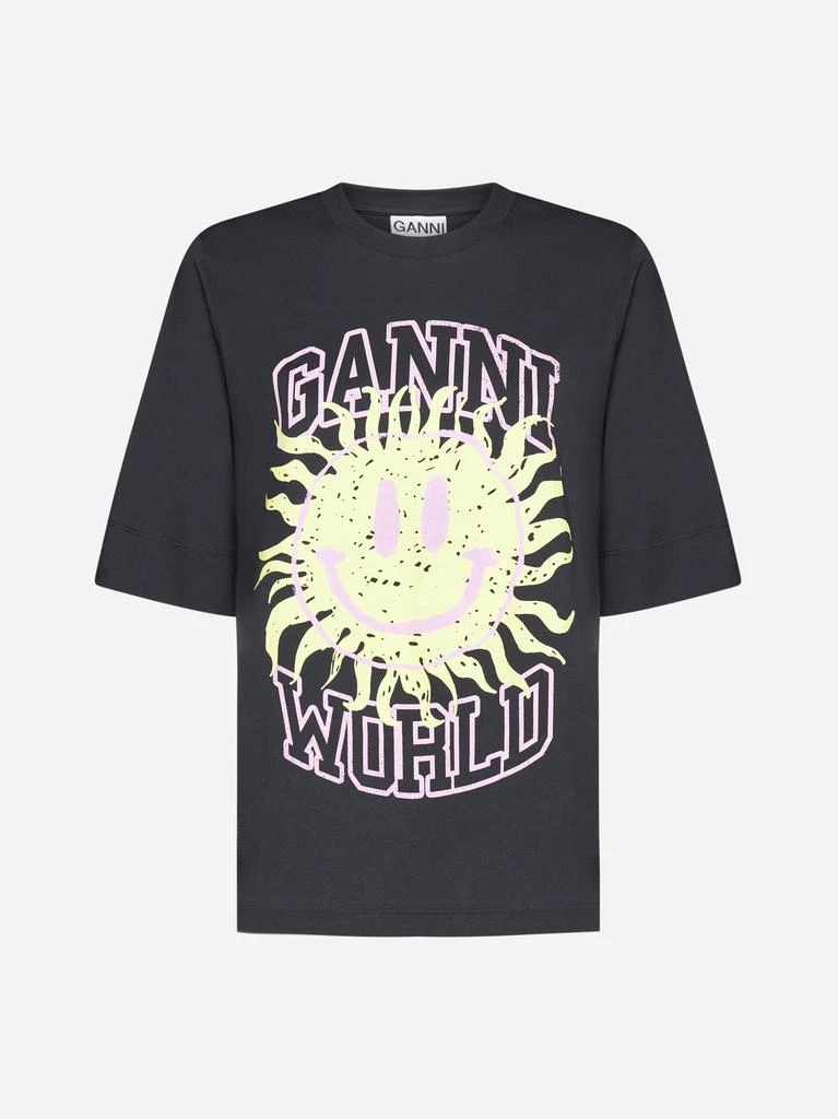 商品Ganni|Smiley cotton t-shirt,价格¥446,第1张图片