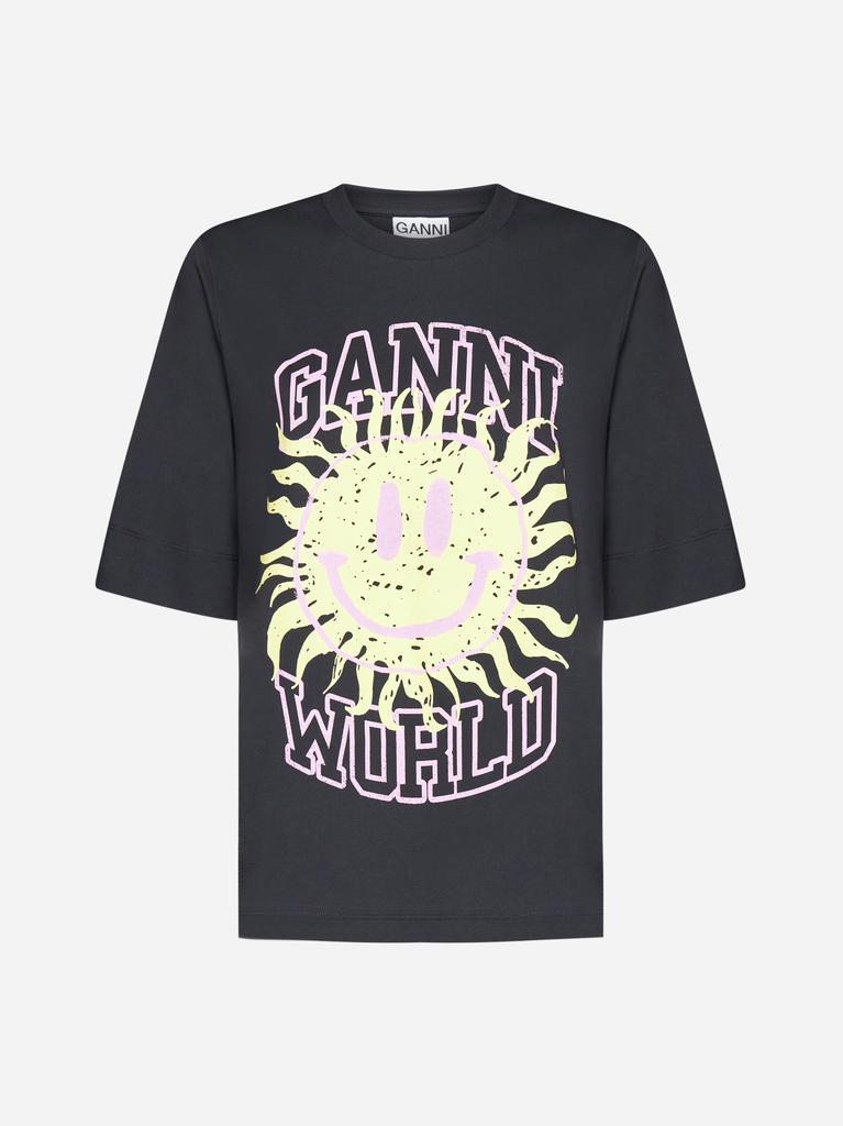 商品Ganni|Smiley cotton t-shirt,价格¥720,第1张图片