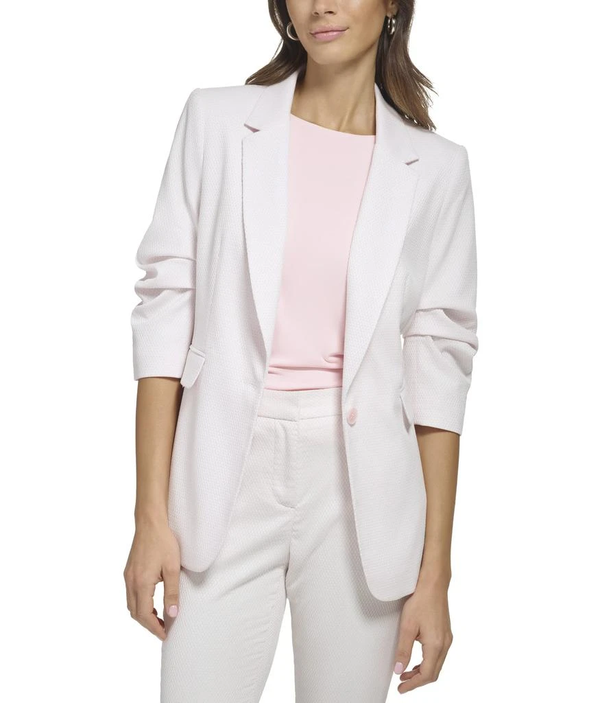 商品DKNY|Ruched Sleeve One-Button Blazer,价格¥869,第1张图片