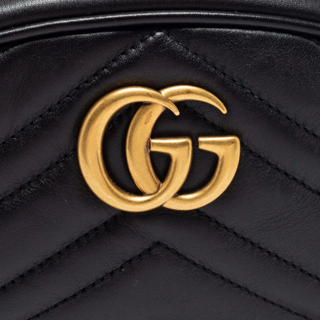 Gucci Black Matelassé  Leather GG Marmont Belt Bag 商品