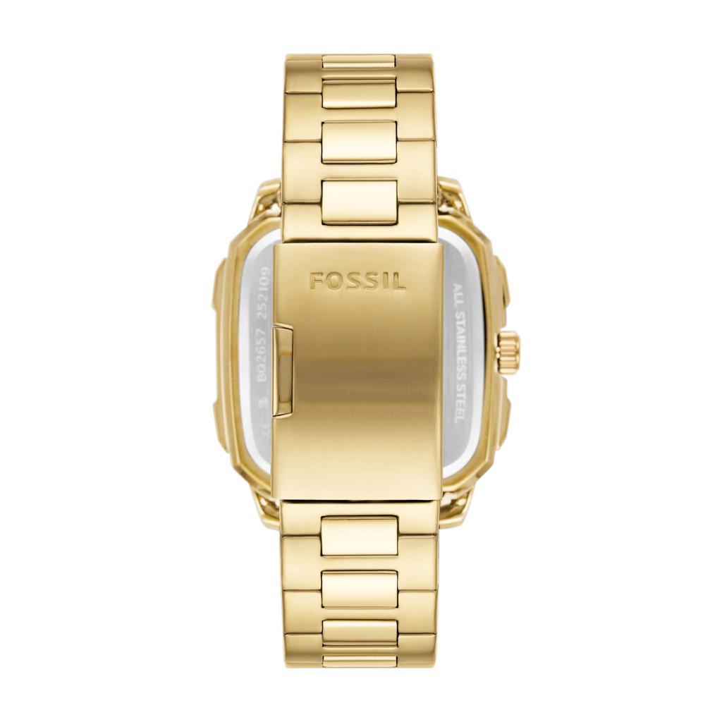 商品Fossil|Fossil Men's Multifunction, Gold-Tone Stainless Steel Watch,价格¥465,第5张图片详细描述