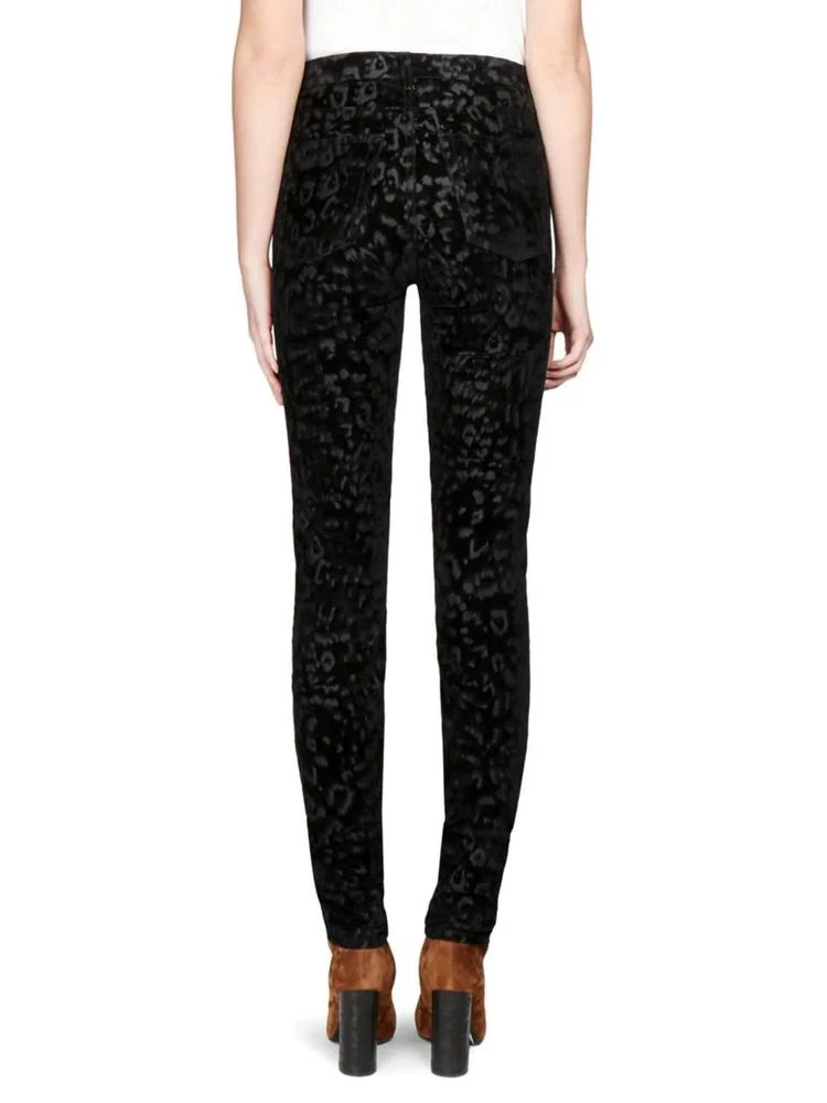 商品Yves Saint Laurent|Saint Laurent - Flocked Velvet Skinny Jeans,价格¥5152,第2张图片详细描述