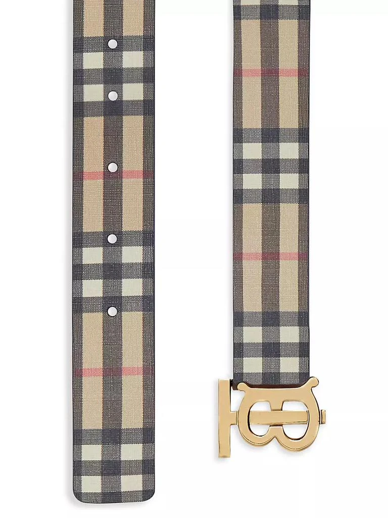 商品Burberry|Monogram Motif Vintage Check E-canvas Belt,价格¥3087,第2张图片详细描述