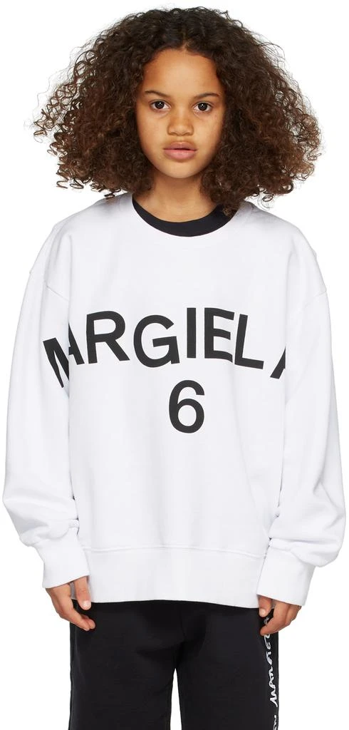 商品MAISON MARGIELA|Kids White Arm Logo Sweatshirt,价格¥421,第2张图片详细描述