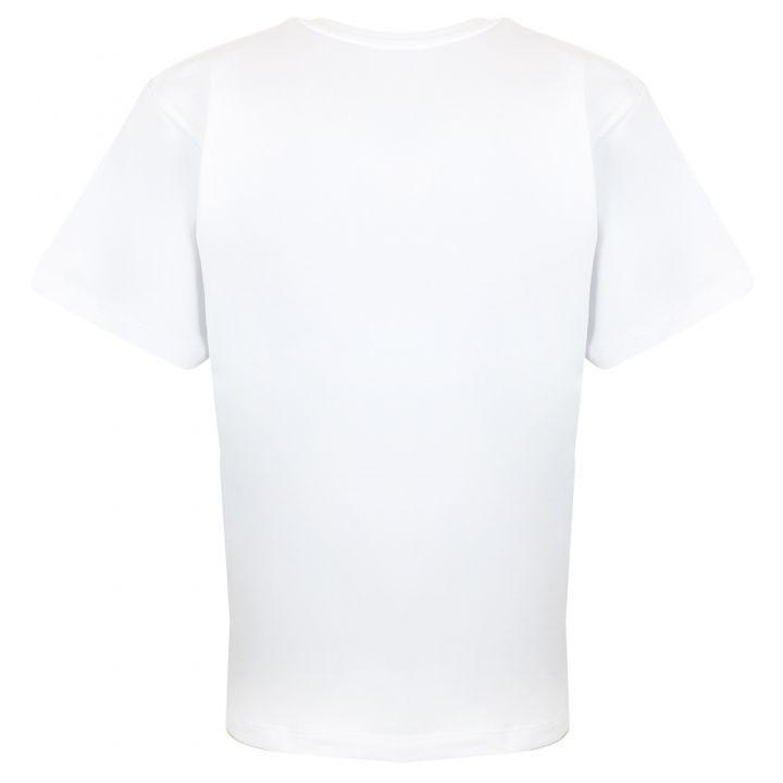 商品Moschino|White Fruit Logo Maxi T Shirt,价格¥380,第5张图片详细描述