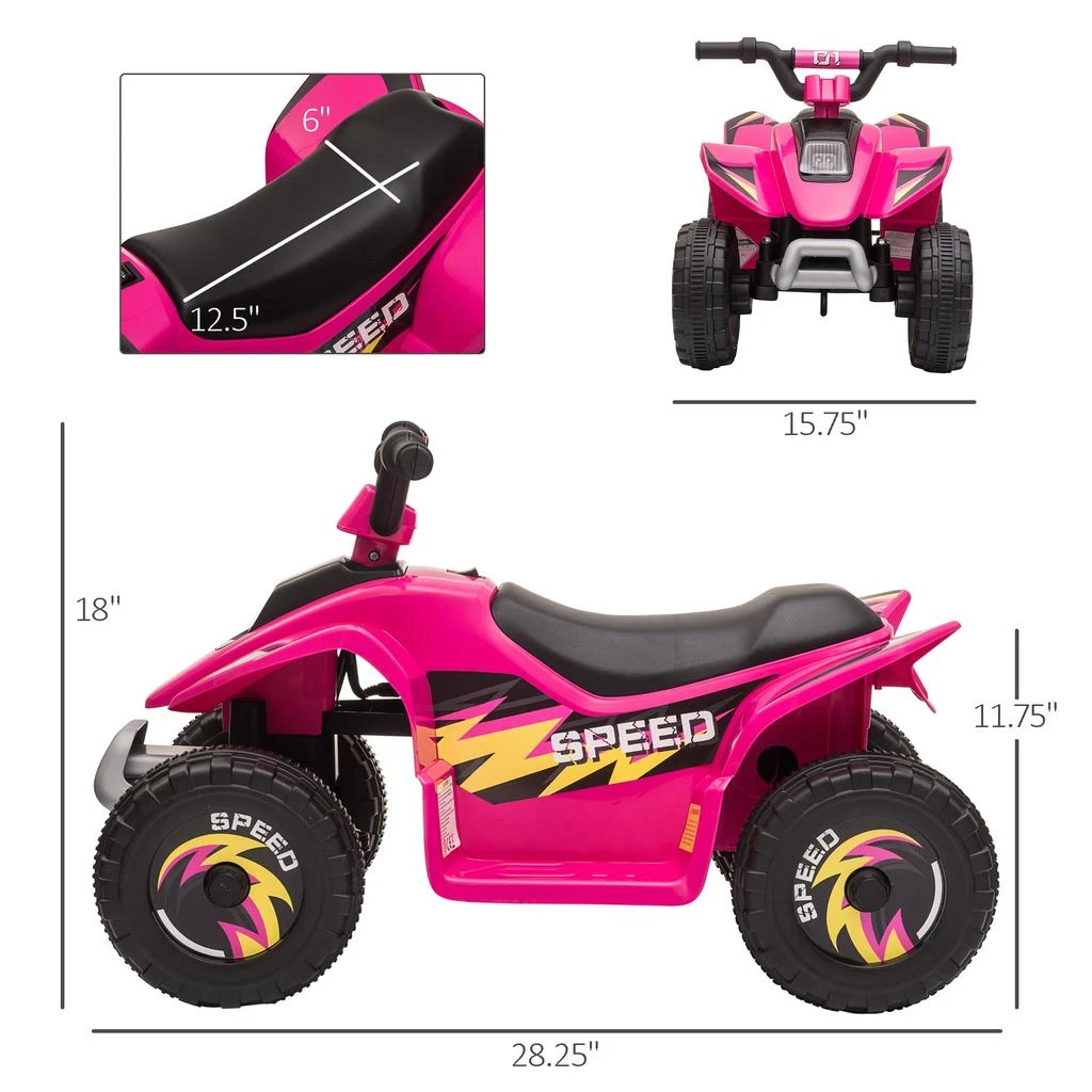 商品Streamdale Furniture|Streamdale Kids' Electric ATV 4 Wheels,价格¥1517,第5张图片详细描述