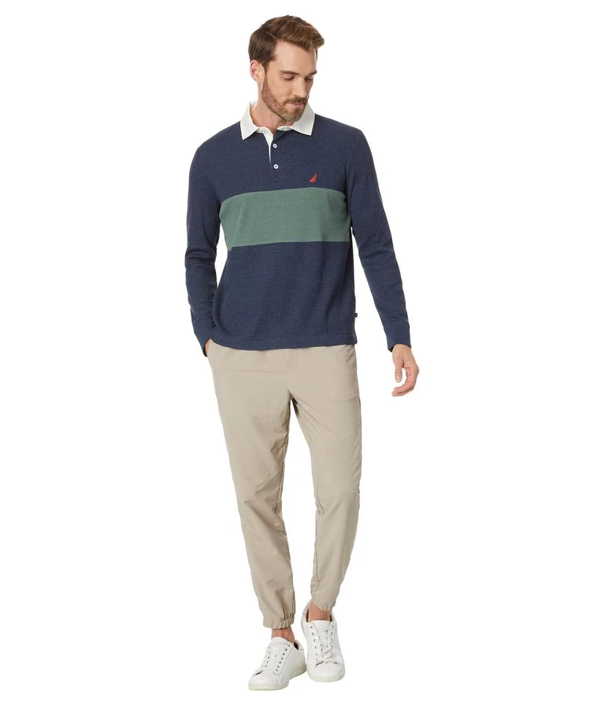 商品Nautica|Slim Fit Waffle Color-Block Long Sleeve Polo,价格¥269,第4张图片详细描述