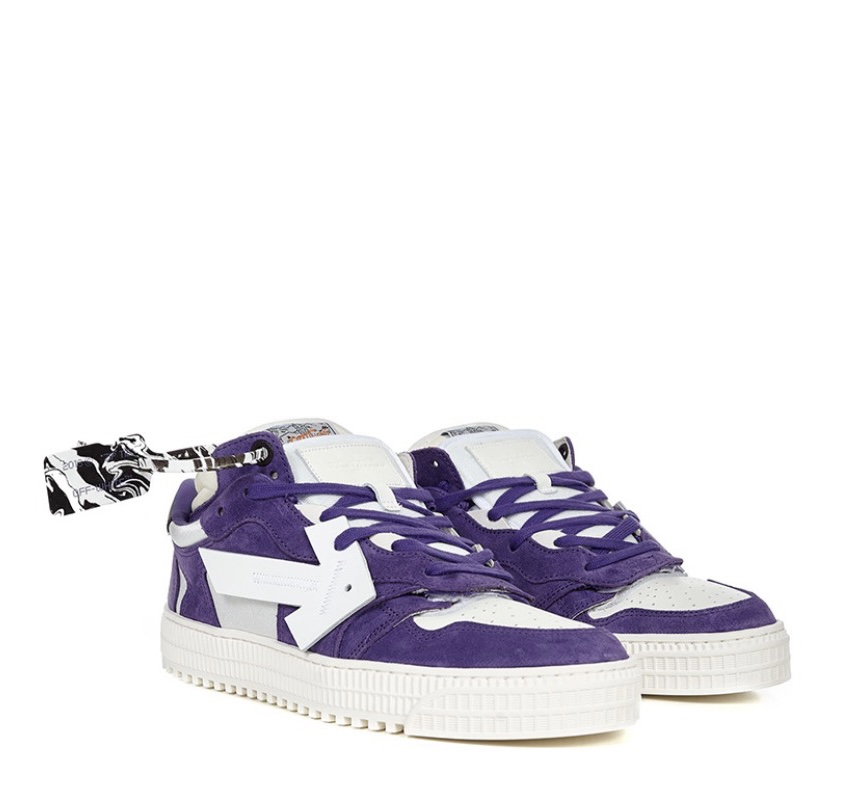 Floating Arrow 休闲拼色休闲板鞋 白紫色 OMIA151R21LEA001-3701商品第3张图片规格展示