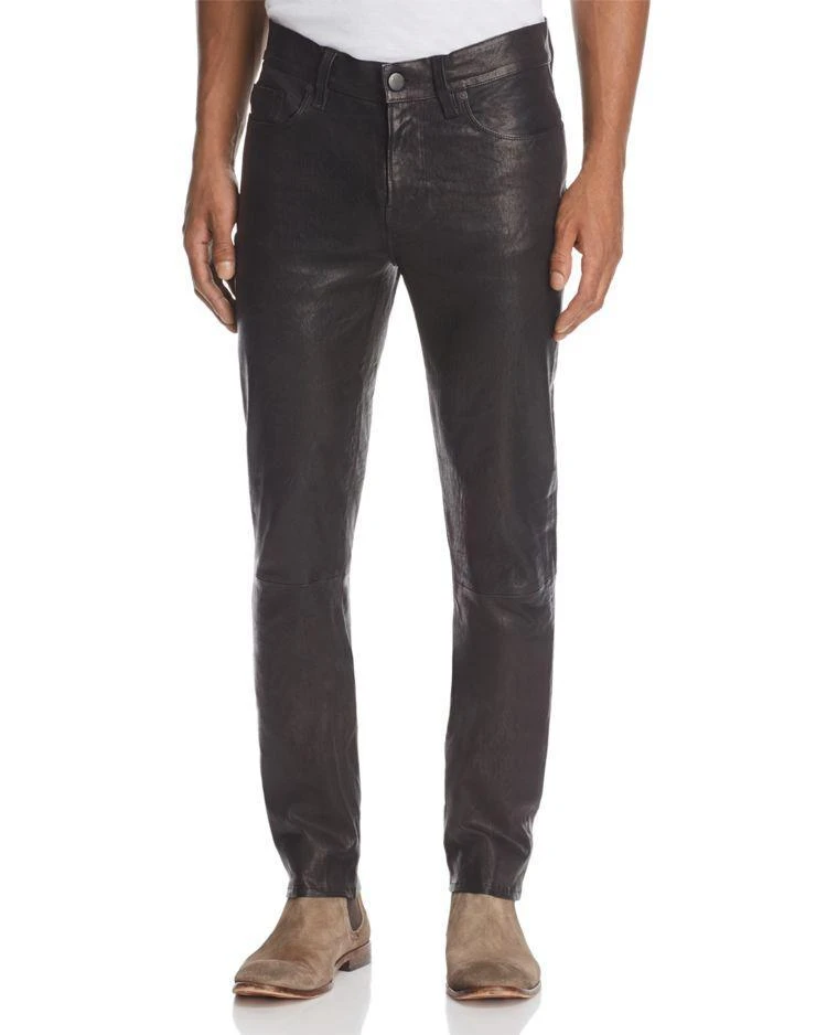 商品J Brand|Mick Skinny Fit Leather Pants in Washed Black,价格¥5600,第1张图片