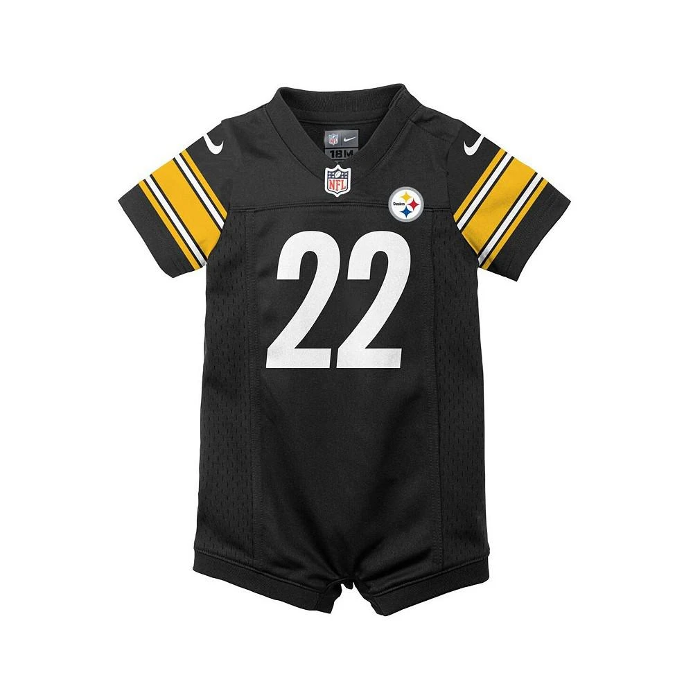 商品NIKE|Boys and Girls Newborn and Infant Najee Harris Black Pittsburgh Steelers Game Romper Jersey,价格¥298,第2张图片详细描述