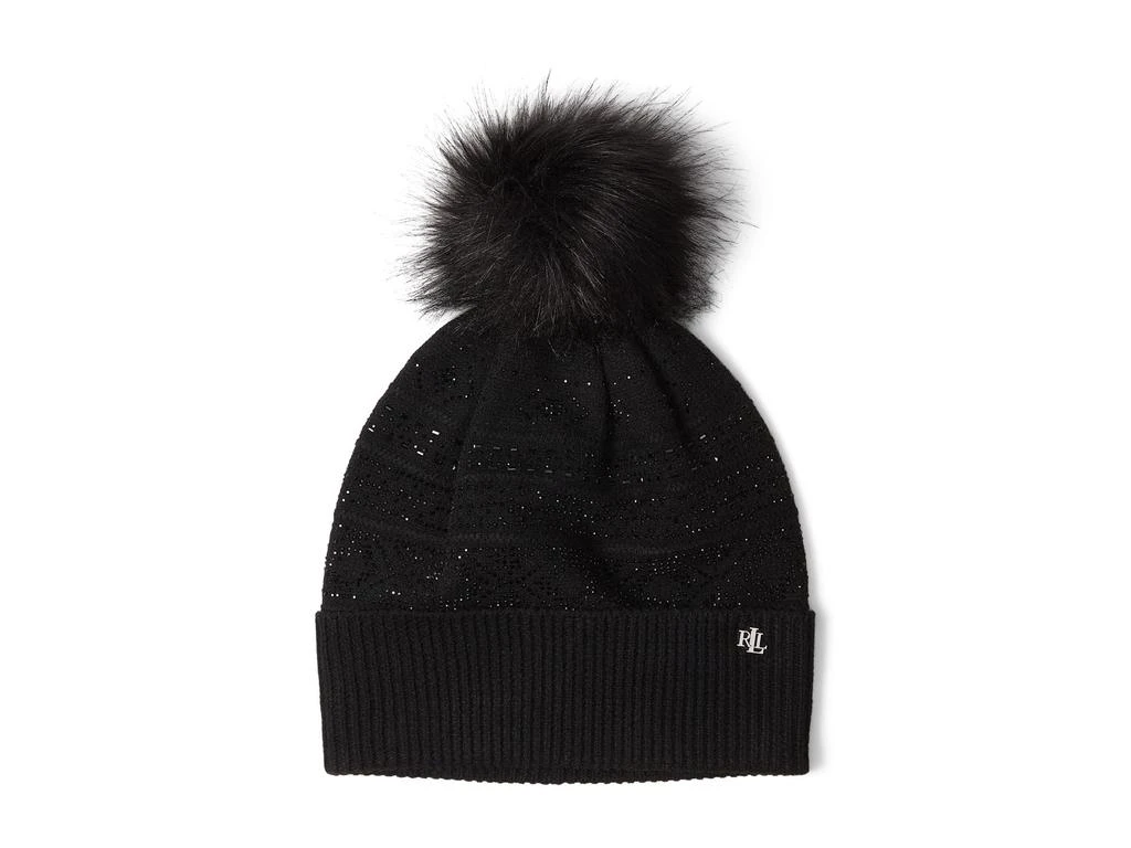 商品Ralph Lauren|Sparkle Fair Isle Beanie with Pom-Pom,价格¥436,第1张图片