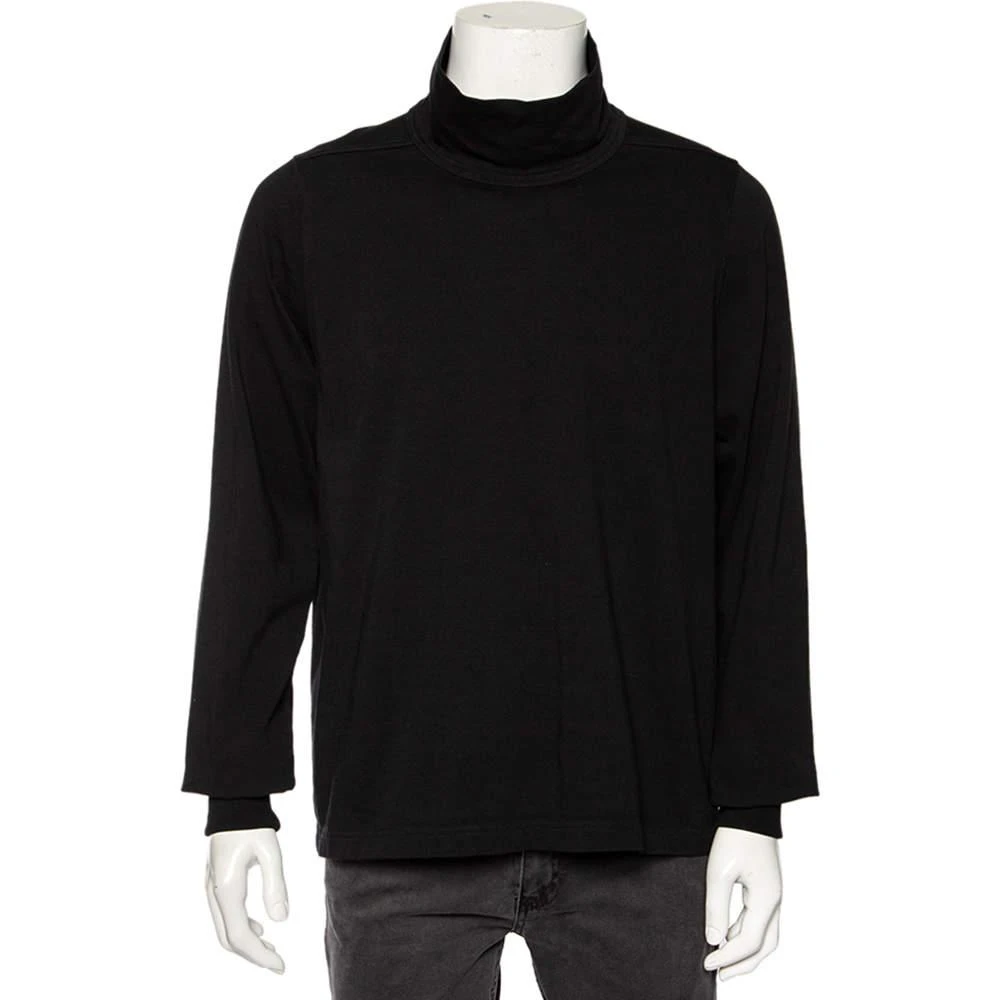 商品[二手商品] Rick Owens|Rick Owens Black Knit Funnel Neck Detailed Oversized Jumper S,价格¥2403,第1张图片